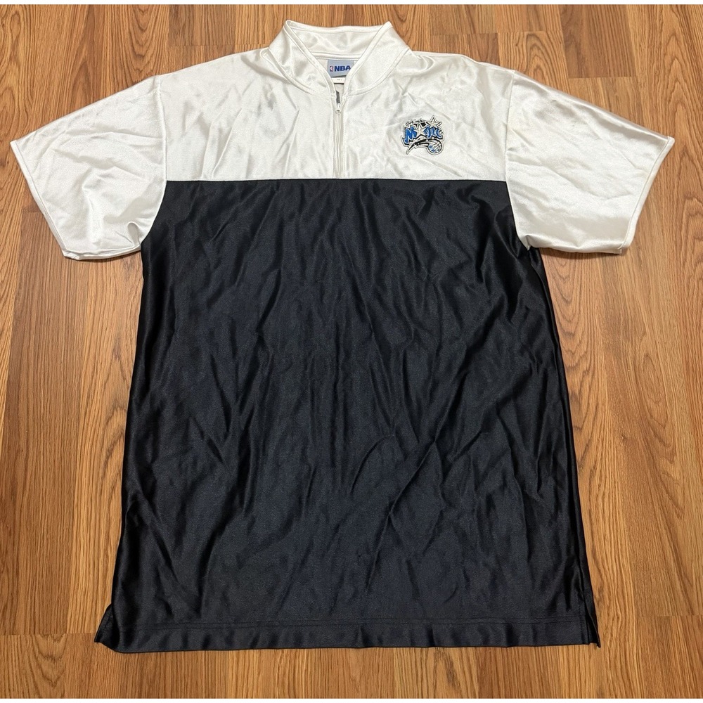 Orlando Magic Shirt Mens Large NBA Quarter Zip Embroidered Double Sided